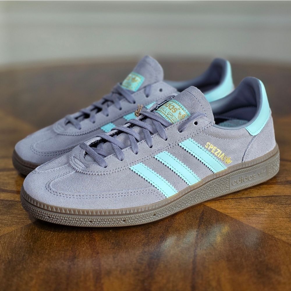 Adidas Handball Spezial Suede Women's Shoes Grey White Gum Size 7.5 Brand New LE - Picture 2 of 11